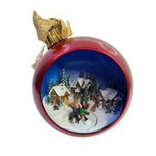 Kurt S. Adler Musical Fiber Optic Ball - Christmas Nutcracker Scene - Tested