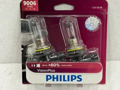PHILIPS 9006VPB2 VISION+ 55W TWO BULBS HEAD LIGHT LOW BEAM REPLACEMENT (JS19) - Image 1 of 4