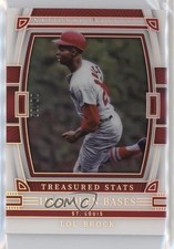 2023 Panini National Treasures Treasured Stats 53/99 Lou Brock #TS-LB HOF 15vt
