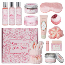 Spa Gifts for Women -15Pcs Self Care Set with Rose Bath  Body Essentials, Mothe