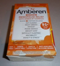 New Box of Amberen Menopause Relief with Amber-M Complex Exp 1/2027