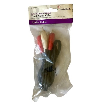 Radio Shack Shielded Dual Audio Cable 3''