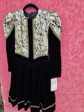 NWT Vintage Jessica McClintock Women's Sz 8  Dress Gown Gold Color Bodice...