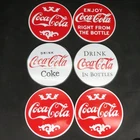 Vintage Coca-Cola Collectible Drink Coaster Set of 6 Cork Backed