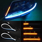 2PCS Car Accessories Soft Tube LED Strip Daytime Running Light Turn Signal Lamps