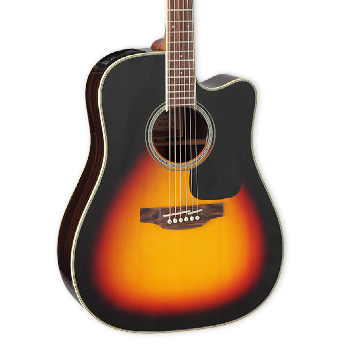 Акустическая гитара Takamine GD51CE Dreadnought столешница из массива ели Глянцево-коричневый оттенок Sunburst 115090₽