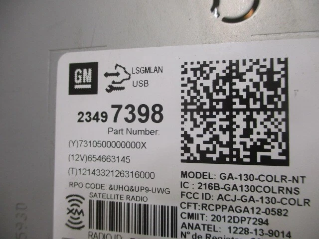 GMC Terrain Chevrolet Cruze CD USB MP3 Navegación Radio Receptor OEM LKQ Foto 2 de 4