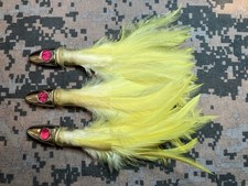 Trolling Japan Feather Jig Lures 1.5 OZ Yellow Qty (3)