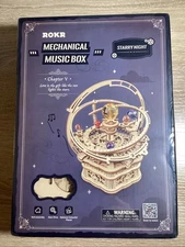 ROKR STARRY NIGHT Mechanical Music Box (plays MEMORY from Cats) 3D Wooden Puzzle