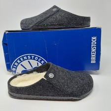 Birkenstock Zermatt Shearling Clogs Anthracite Wool Womens Size 5 EU 36 Narrow