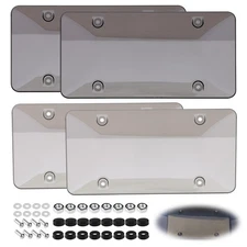 2xUnbreakable License Plate Bubble Covers Universal Fitment Protector License
