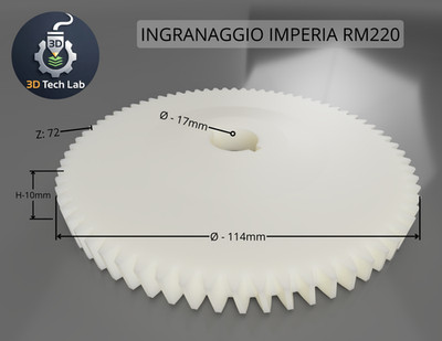 Imperia RM220 Compatible Transmission Nylon PA6 3D Printed Gear