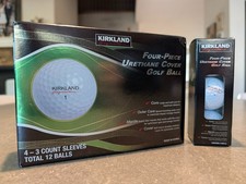 Kirkland Signature Four-Piece Urethane Cover Golf Ball 1 Dozen 3 NEW IN BOX