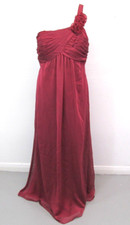 BELSOIE Size 14 Women's Dark Pink Chiffon Evening Gown. Pre Loved