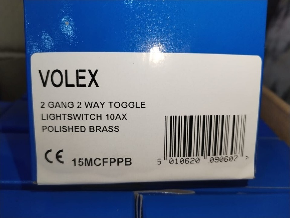3X BUNDLE VOLEX 2 GANG 2 WAY TOGGLE LIGHT SWITCH 10AX POLISHED BRASS eBay