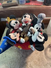 Disney Mickey Mouse Plush Bean Bag 70th Anniversary Set Pilot Mickey Beanies 31