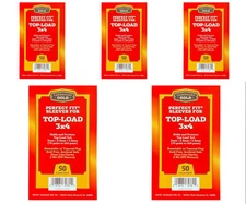250 Cardboard Gold Perfect Fit Sleeves for Top-Load 3x4 from 75-140 Pt Bag