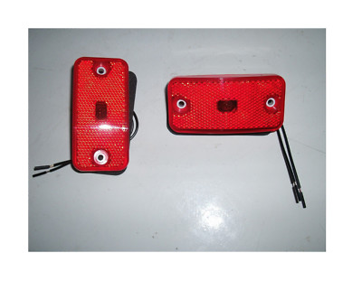 2x 4 Inch Red Camper RV Side Marker Indicator Clearance Light for Truck Trailer