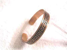Copper bracelet solid adjustable 1/2 inch wide c36