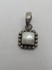 Silpada Sterling Silver 925 Mother of Pearl Small  Square Pendant