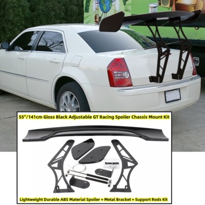FOR 05-10 CHRYSLER 300 ADJUSTABLE GT RACING BACK SPOILER CHASSIS TRUNK MOUNT KIT