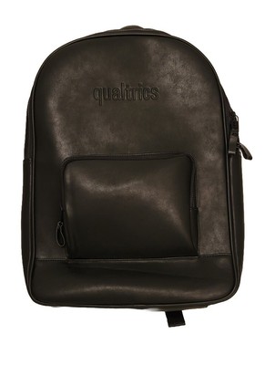 Qualtrics Black Waterproof Backpack with Pockets Lined Inner  display picture 2