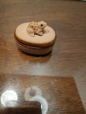 Boîte à bibelots terre cuite grenouille 2" L x 1 1/4" L