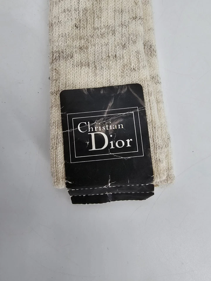 Calcetines blancos Christian Dior vintage hechos en EE. UU. 6,5-12 4241 NUEVOS CON ETIQUETAS Foto 2 de 4