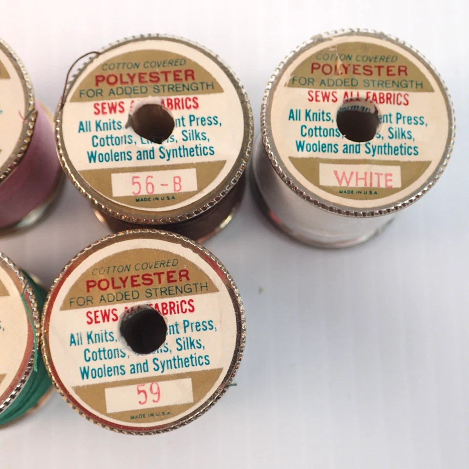 Vintage J&P Coats Dual Duty Plus Thread X 7 Spools Cotton Covered Polyester - Image 3 of 4