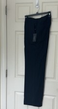 NWT Tommy Hilfiger Navy Stripes Flat Front Pant Size 6