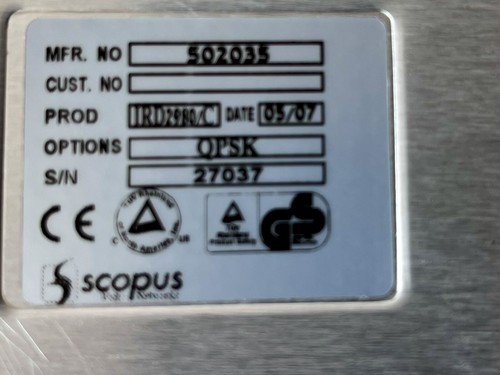 SCOPUS IRD-2980 Professional Receiver Decoder Satellite DVB IRD-2980/C 502035 - Picture 13 of 13