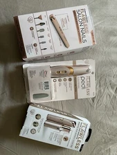 Finishing Touch Flawless Salon Nails Pedicure Manicure Facial hair remover tools