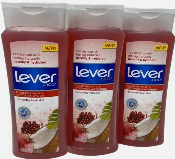 Lever 2000 Pomegranate & Coconut Water Body Wash 16.9 FL Oz Squeeze