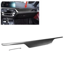 Gloss Carbon Fiber Print Front Dash Trim Panel Cover Fits 17-23 G30 G32 530i M5