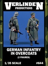 1/35 WWII German Infantry/Overcoat 2 Resin Figures/Set VERLINDEN 644