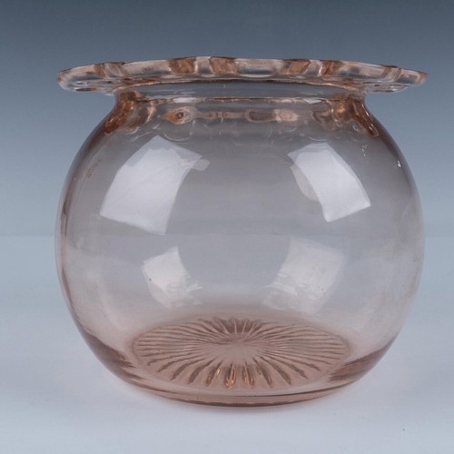 Vintage Old Colony Blush Pink Depression Glass Vase - Picture 2 of 5