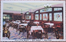 St. Louis, MO 1940s Linen Postcard: Hotel Mayfair, Hofbrau Interior - Missouri