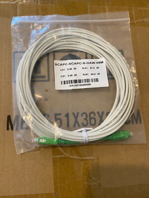 Indoor Outdoor White MDU Drop Cable 3mm Simplex  SCAPC to SCAPC 8meters 26FT