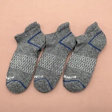 BOMBAS 3 pairs Men's Cushion Ankle Socks everyday Size Large 9.5-13 Grey