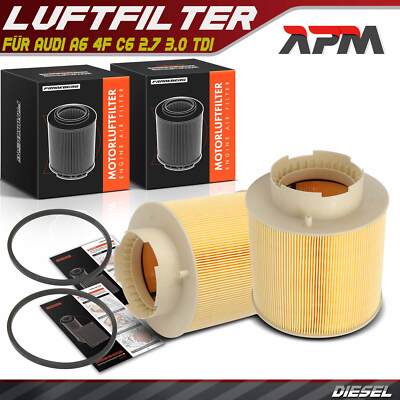 2x Luftfilter Motorluftfilter Filter für Audi A6 4F C6 A6 Allroad Avant 2.7 3.0
