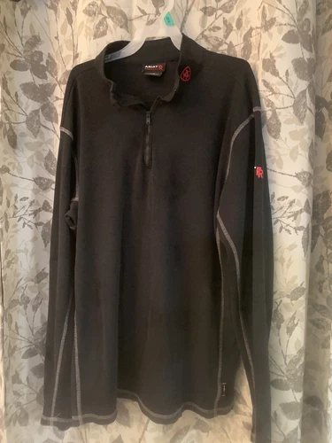 Ariat Shirts: Men's 10014378 Black Flame-Resistant Polartec Baselayer Shirt