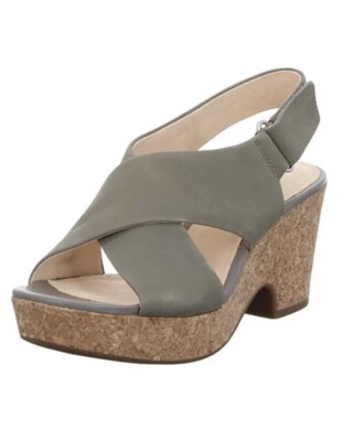 Clarks Ladies Maritsa Lara Ankle Strap Sandals Sage Nubuck UK size D EU  38 UK