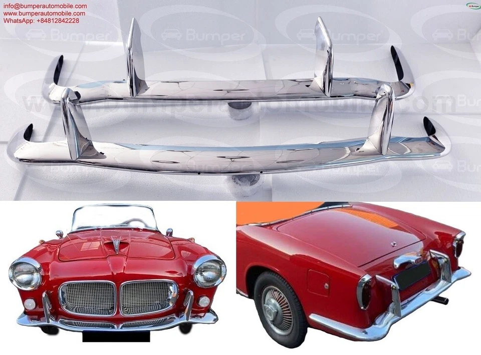 Fiat 1200 Spyder Convertible Año (1957-1959) Parachoques Nuevo Foto 3 de 4