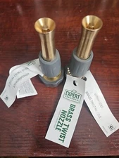 Hose Nozzles Brass 4 Inch Twist Adjustable Expert Gardener Qty 2