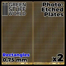 Photo-etched Plates - 0.75mm Medium Rectangles (60 x 120mm, thick 0.2mm, 2pcs)