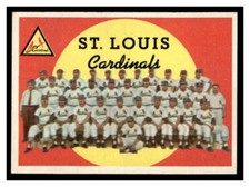 1959  Topps Baseball #223 Cardinals / Checklist 265-352 126E-01
