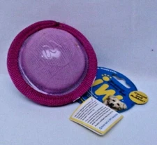 JW Pet Co. Megalast Canvas Ball crackle & crunch sound Blue & Pink dog toy New
