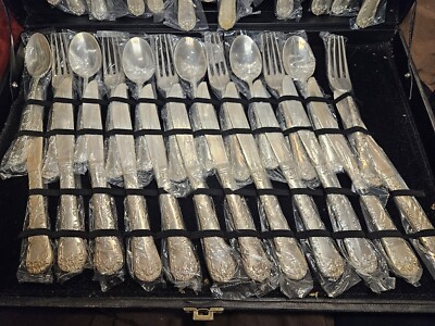 WM Rogers & Son Flatware Silver Plated Vintage 63 Piece Set