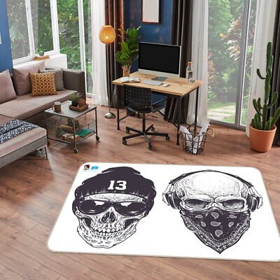 3D Fashion Skull Glasses ZHUA1924 Game Non Slip Rug Mat Photo Carpet Amy
