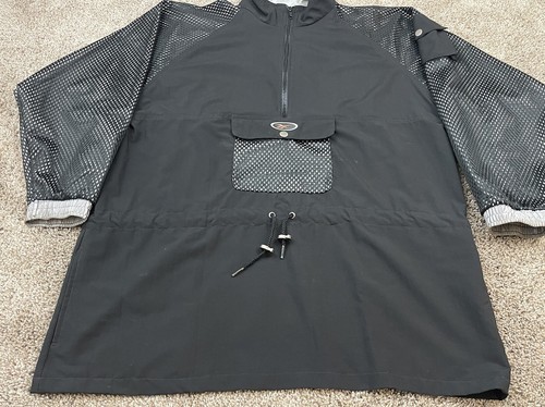 Reebok Jacket Adult L Black Zip Vintage 90s Mesh Vent Pocket Windbreaker USA - Picture 2 of 13
